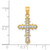Image of 10k Yellow Gold CZ Cross Pendant 10C1137