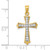 Image of 10k Yellow Gold CZ Cross Pendant 10C1141