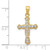 Image of 10k Yellow Gold CZ Cross Pendant 10C1319