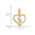 Image of 10k Yellow Gold CZ Heart Pendant 10C1437