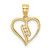 Image of 10k Yellow Gold CZ Heart Pendant 10C1437