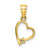 Image of 10k Yellow Gold CZ Heart Pendant 10C1438