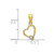 Image of 10k Yellow Gold CZ Heart Pendant 10C1438