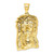 Image of 10k Yellow Gold CZ Micropave Jesus Face Pendant Image of 10k Yellow Gold CZ Micropave Jesus Face Pendant