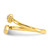 Image of 10K Yellow Gold CZ Two Heart Open Adjustable Toe Ring