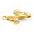 Image of 10K Yellow Gold CZ Two Heart Open Adjustable Toe Ring