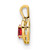 Image of 10k Yellow Gold Diamond & Ruby Pendant
