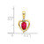 Image of 10k Yellow Gold Diamond & Ruby Pendant
