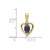 Image of 10k Yellow Gold Diamond & Sapphire Pendant