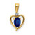 Image of 10k Yellow Gold Diamond & Sapphire Pendant