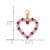 Image of 10k Yellow Gold Diamond and .35ctw Ruby Heart Pendant