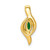 Image of 10K Yellow Gold Diamond and Marquise Emerald Pendant
