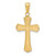 Image of 10K Yellow Gold Diamond-cut Beveled Edges Cross Pendant