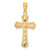 Image of 10K Yellow Gold Diamond-cut Beveled Edges Cross Pendant