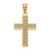 Image of 10K Yellow Gold Diamond-cut Edge and Filigree Center Cross Pendant