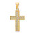 Image of 10K Yellow Gold Diamond-cut Edge and Filigree Center Cross Pendant