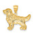 Image of 10K Yellow Gold Diamond-cut Golden Retriever Pendant