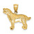 Image of 10K Yellow Gold Diamond-cut Labrador Retriever Pendant