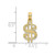 Image of 10K Yellow Gold Dollar Sign Pendant