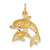 Image of 10K Yellow Gold Dolphin Charm 10ZC493