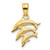 Image of 10K Yellow Gold Dolphin Pendant 10C1023