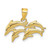 Image of 10K Yellow Gold Dolphin Pendant 10C1025