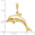 Image of 10K Yellow Gold Dolphin Pendant 10C524