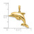 Image of 10k Yellow Gold Dolphin Pendant 10K3012