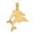 Image of 10K Yellow Gold Double Dolphins Pendant
