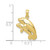 Image of 10k Yellow Gold Double Manatee Pendant