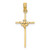 Image of 10k Yellow Gold Dove On Stick Cross Pendant