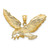 Image of 10K Yellow Gold Eagle w/Beak Touching Claws Pendant
