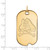 10K Yellow Gold East Carolina University Large Dog Tag by LogoArt
