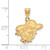 Image of 10K Yellow Gold Eastern Kentucky University Medium Pendant by LogoArt