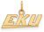 Image of 10K Yellow Gold Eastern Kentucky University X-Small Pendant by LogoArt 1Y001EKU