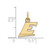 Image of 10K Yellow Gold Eastern Kentucky University X-Small Pendant by LogoArt 1Y022EKU