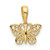 Image of 10k Yellow Gold Filigree Butterfly Pendant