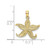 Image of 10K Yellow Gold Flat Starfish Pendant 10K7371