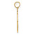 Image of 10K Yellow Gold Flat Textured Peace Sign Pendant