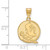 Image of 10K Yellow Gold Florida State University Medium Pendant by LogoArt (1Y045FSU)