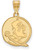 Image of 10K Yellow Gold Florida State University Medium Pendant by LogoArt (1Y045FSU)