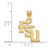 Image of 10K Yellow Gold Florida State University Small Pendant by LogoArt (1Y059FSU)