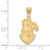 Image of 10K Yellow Gold Furman University Large Pendant by LogoArt (1Y022FUU)