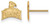 Image of 10K Yellow Gold Furman University X-Small Post Earrings by LogoArt (1Y020FUU)