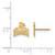 10K Yellow Gold Furman University X-Small Post Earrings by LogoArt (1Y020FUU)
