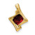 Image of 10K Yellow Gold Garnet and Diamond Pendant