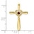 Image of 10k Yellow Gold Garnet Cross w/ Heart Slide Pendant
