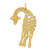 Image of 10K Yellow Gold Giraffe Charm