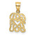 Image of 10K Yellow Gold GOD HEARTS YOU Pendant