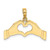 Image of 10k Yellow Gold Hands Forming a Heart Pendant